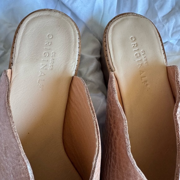 Clarks Originals Amara Sandstone Nude Slip On Mules Shoes Womens Size 8.5 - Picture 3 of 7